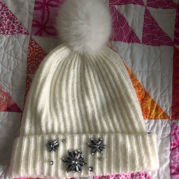 Victoria's Secret Accessories - Victoria's Secret Snowflake Gemmed Beanie